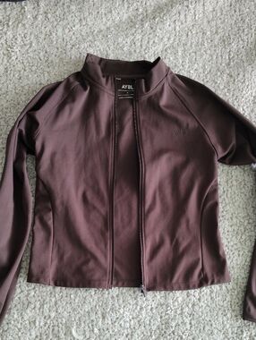 AYBL Women's Chocolate Brown Zip-Up Bomber Jacket